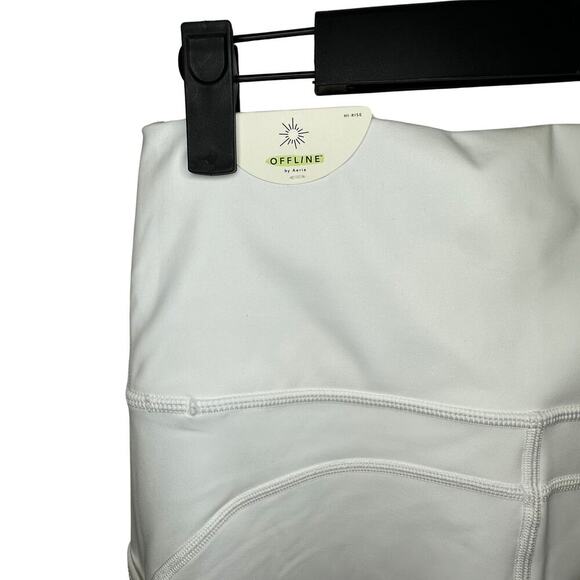 Offline by Aerie Goals 7/8 High-Rise Leggings – White 🤍 NWT Size Large - Picture 3 of 10